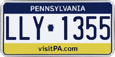 PA license plate LLY1355