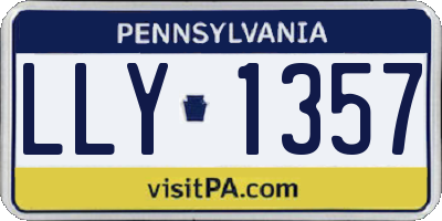 PA license plate LLY1357