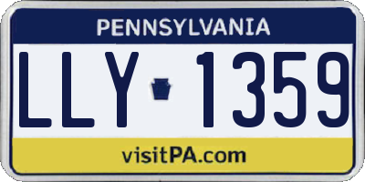 PA license plate LLY1359