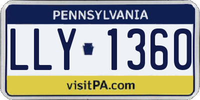 PA license plate LLY1360
