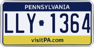 PA license plate LLY1364