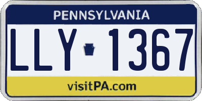 PA license plate LLY1367