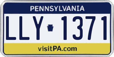 PA license plate LLY1371