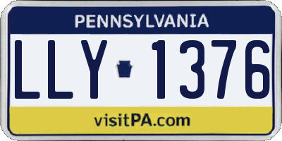PA license plate LLY1376