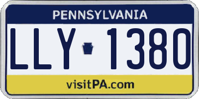 PA license plate LLY1380