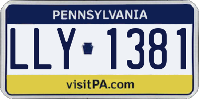 PA license plate LLY1381