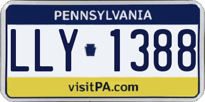 PA license plate LLY1388
