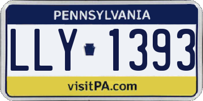 PA license plate LLY1393