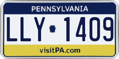 PA license plate LLY1409