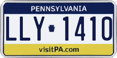 PA license plate LLY1410