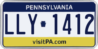 PA license plate LLY1412