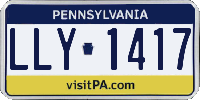 PA license plate LLY1417