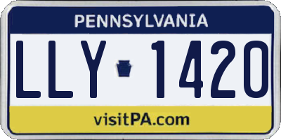 PA license plate LLY1420