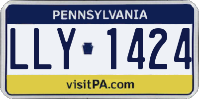 PA license plate LLY1424