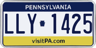 PA license plate LLY1425