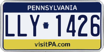 PA license plate LLY1426