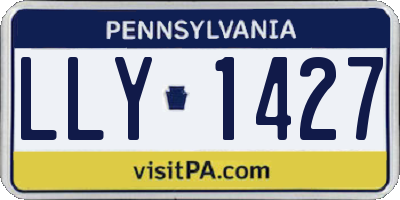 PA license plate LLY1427