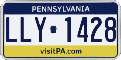 PA license plate LLY1428