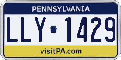 PA license plate LLY1429