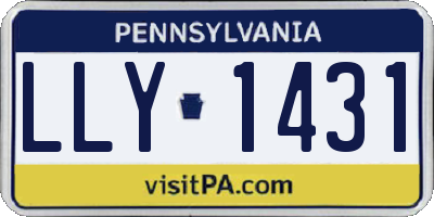 PA license plate LLY1431