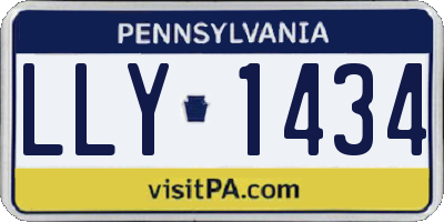 PA license plate LLY1434