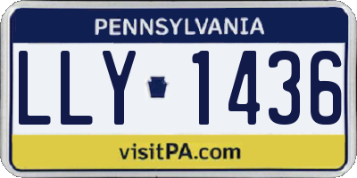 PA license plate LLY1436