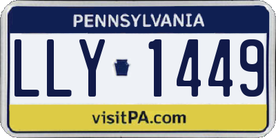 PA license plate LLY1449