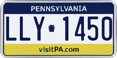 PA license plate LLY1450