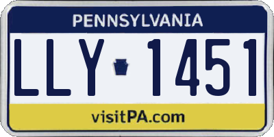 PA license plate LLY1451