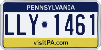PA license plate LLY1461