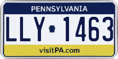 PA license plate LLY1463