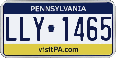 PA license plate LLY1465
