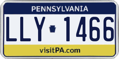 PA license plate LLY1466