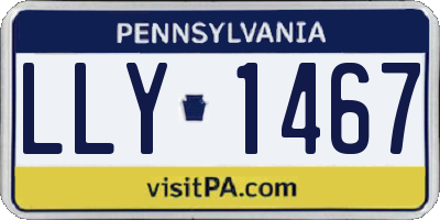 PA license plate LLY1467