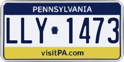 PA license plate LLY1473