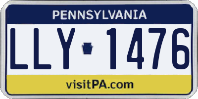 PA license plate LLY1476