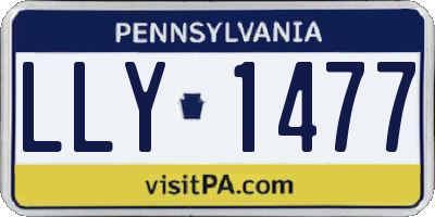 PA license plate LLY1477