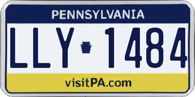 PA license plate LLY1484