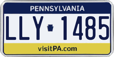 PA license plate LLY1485