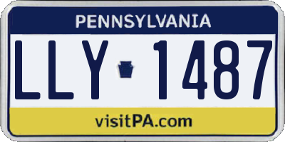 PA license plate LLY1487