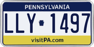 PA license plate LLY1497