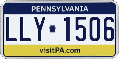 PA license plate LLY1506