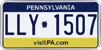 PA license plate LLY1507