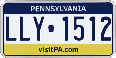 PA license plate LLY1512