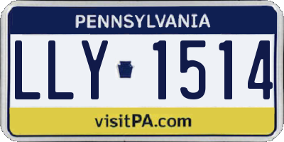 PA license plate LLY1514