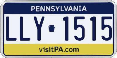 PA license plate LLY1515
