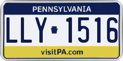 PA license plate LLY1516