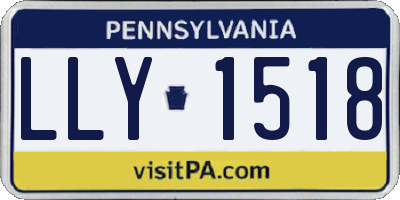 PA license plate LLY1518