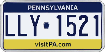 PA license plate LLY1521