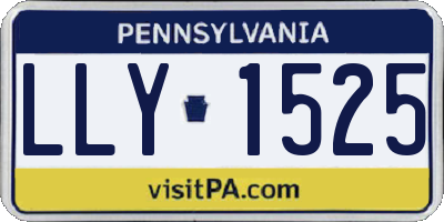 PA license plate LLY1525